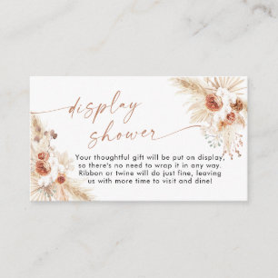 Display Shower Card   Boho Pampas Grass Insert