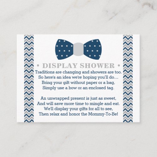 Display Shower Card Little Man Bow Tie Enclosure Card