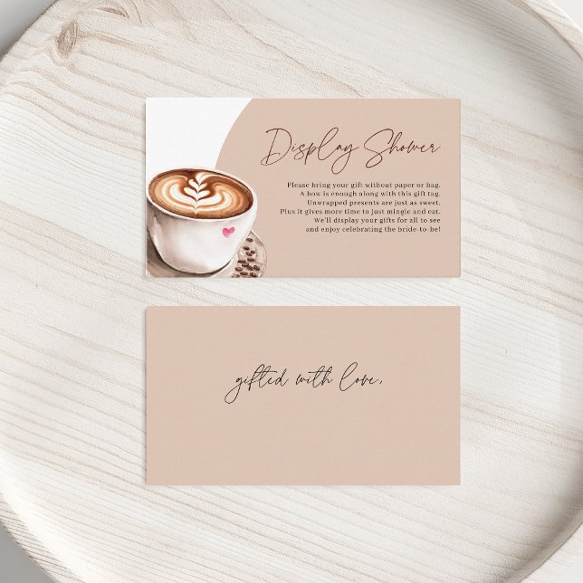 Display Shower Coffee Love Brewing Bridal Shower Enclosure Card (Creator Uploaded)