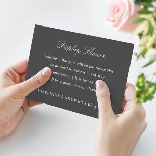 Display Shower Custom Colors Enclosure Card