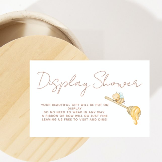 Display Shower Cute Bee Gender Neutral Baby Shower Enclosure Card (Creator Uploaded)