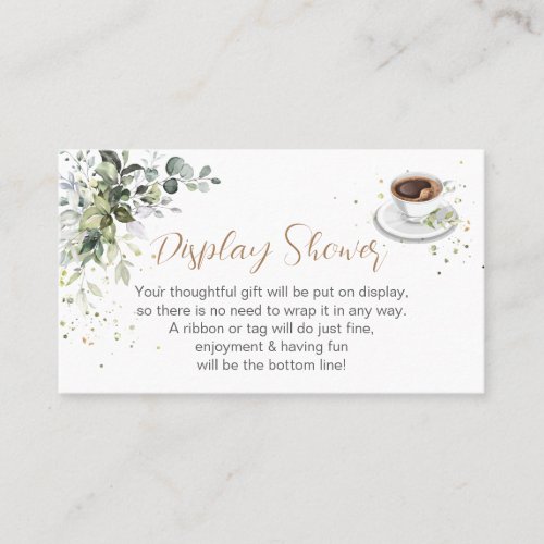 Display Shower Enclosure Brewing Coffee Card