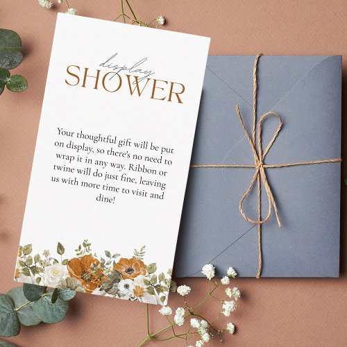 Display Shower Fall in Love Bridal Shower Enclosure Card