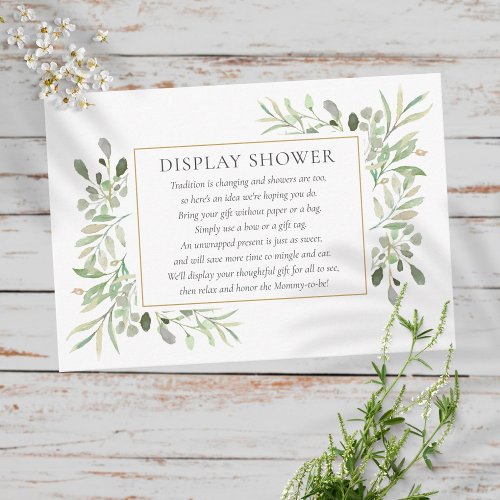 Display Shower Greenery Foliage Enclosure Card