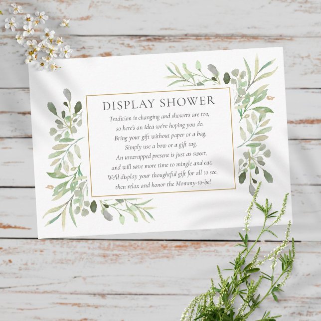 Display Shower Greenery Foliage Enclosure Card (Creator Uploaded)