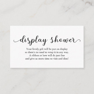 Display Shower Insert Card for Baby Shower