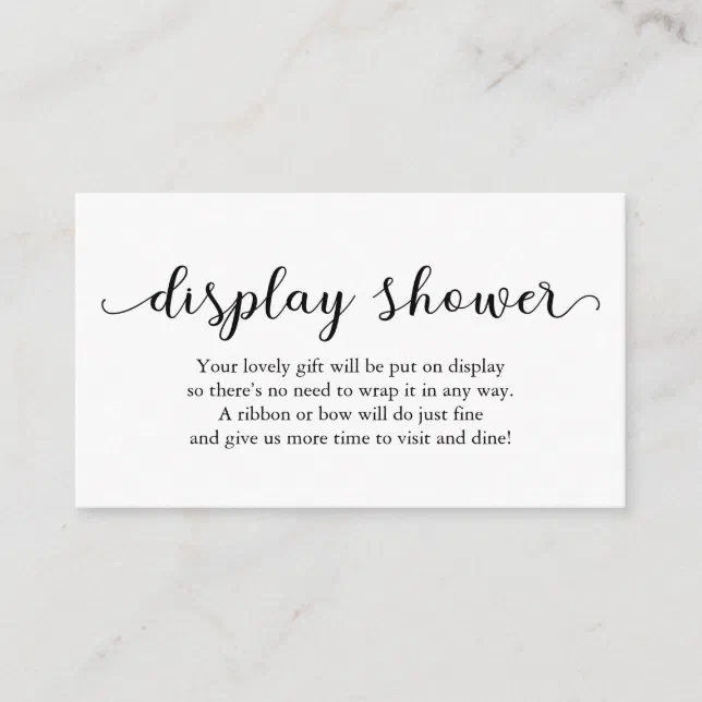 Display Shower Insert Card for Baby Shower | Zazzle