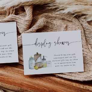 Display Shower Insert Card for Bridal Gifts
