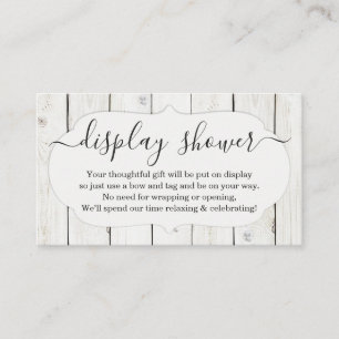 Display Shower Insert for Invitation - Rustic