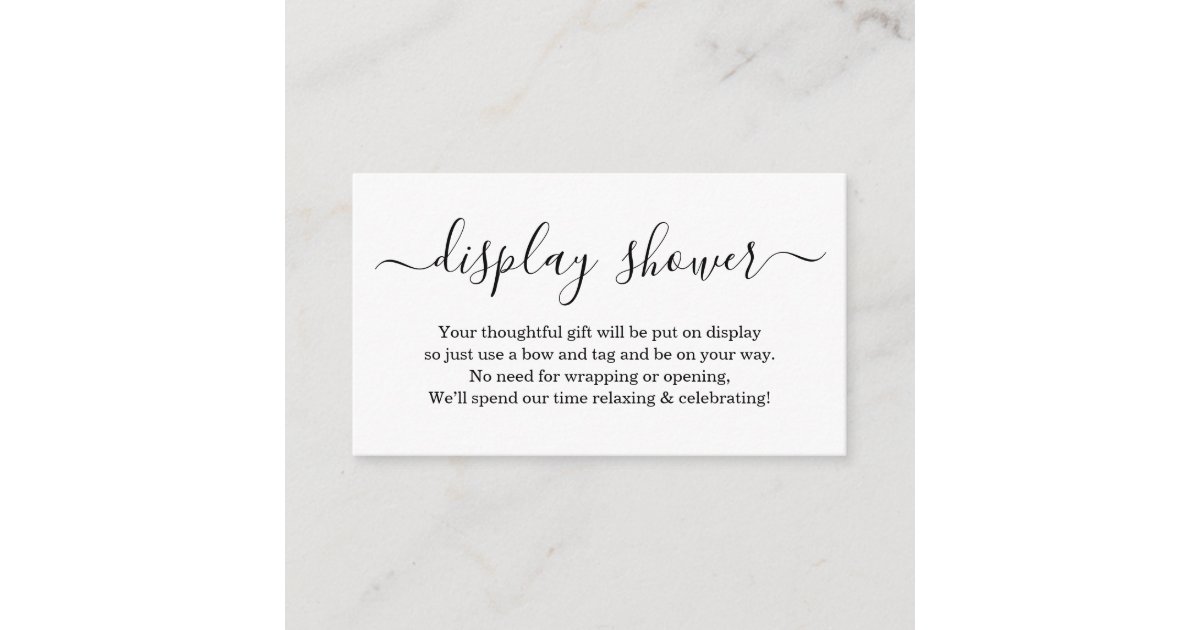 Display Shower Insert For Invitation Simple Zazzle Com