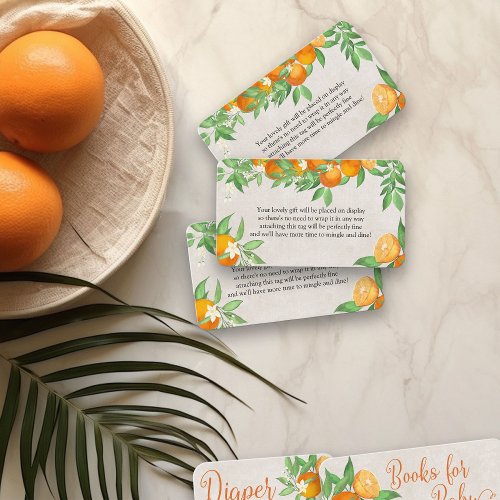 Display Shower No Wrap Poem Citrus Orange Neutral Enclosure Card