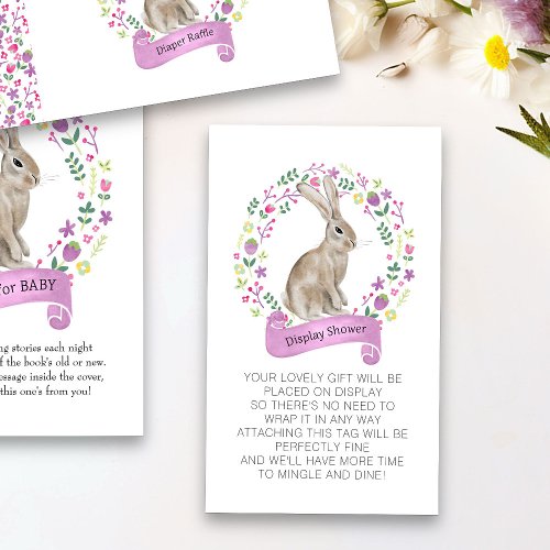 Display Shower No Wrap Poem Little Bunny Enclosure Card