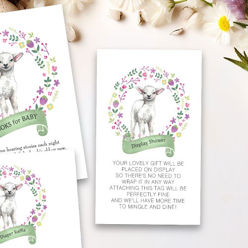 Display Shower No Wrap Poem Little Lamb Enclosure Card