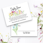 Display Shower Pretty Wildflower Meadow Gift Tag Enclosure Card<br><div class="desc">Display shower enclosure cards which your guests can also use as gift tags for your bridal shower, or other occasion. This pretty wildflower design has casual elegant calligraphy and arrangements of watercolor wild flowers on both sides. You can personalize the back of the card and you also have the option...</div>