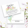 Display Shower Pretty Wildflower Meadow Gift Tag Enclosure Card