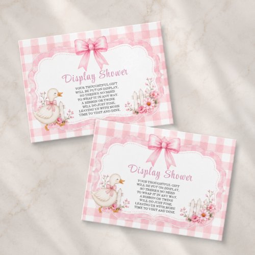 Display Shower Silly Goose Girl Baby Shower Enclosure Card