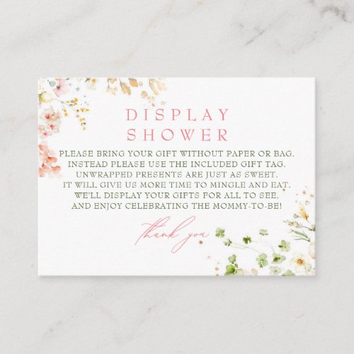 Display Shower Soft Wildflowers Request Card