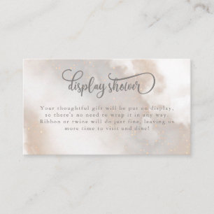 Display Shower Watercolor Clouds Enclosure Card
