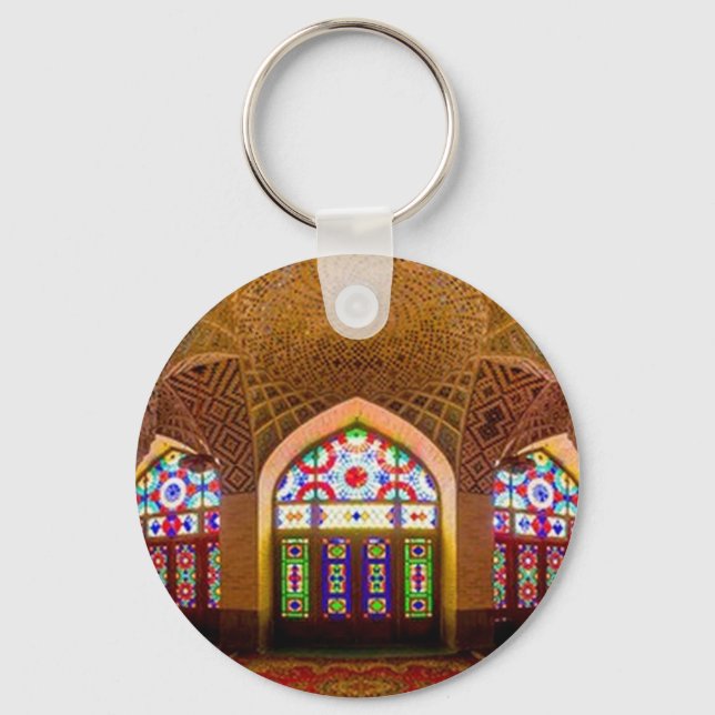 DISPLAY with respect: Religious Place of Worship Keychain (Front)