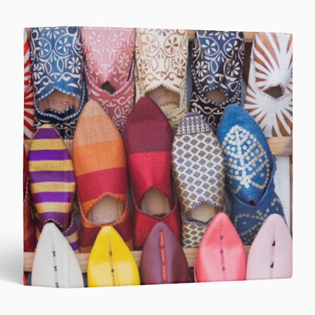 Displayed shoes in a shop in the souks binder (Front/Spine)