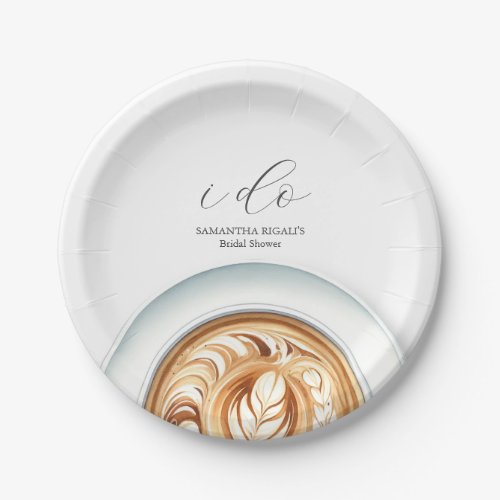 Disposable Bridal Shower Plates Latte Theme