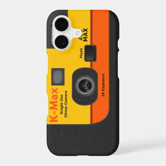 Disposable Camera - I6 Orange Iphone Case (Back)