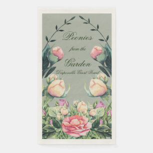 Disposable Guest Towel 50 Qty. Peonies from Garden