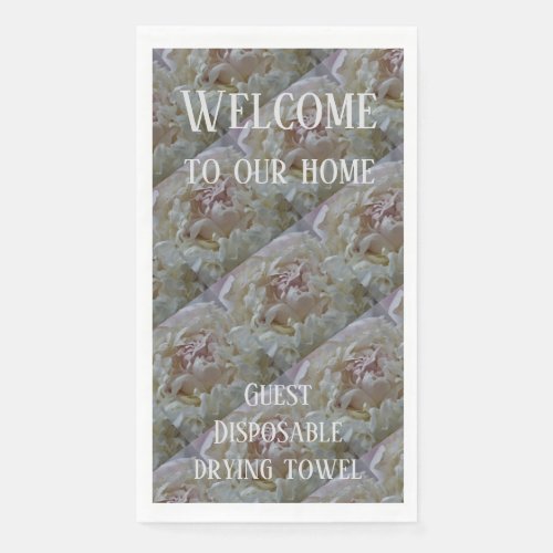 Disposable Hand Towel Bed of Peonies