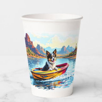 Disposable Paper Cups Fun Boat on the Lake