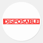 Disposable Stamp Classic Round Sticker