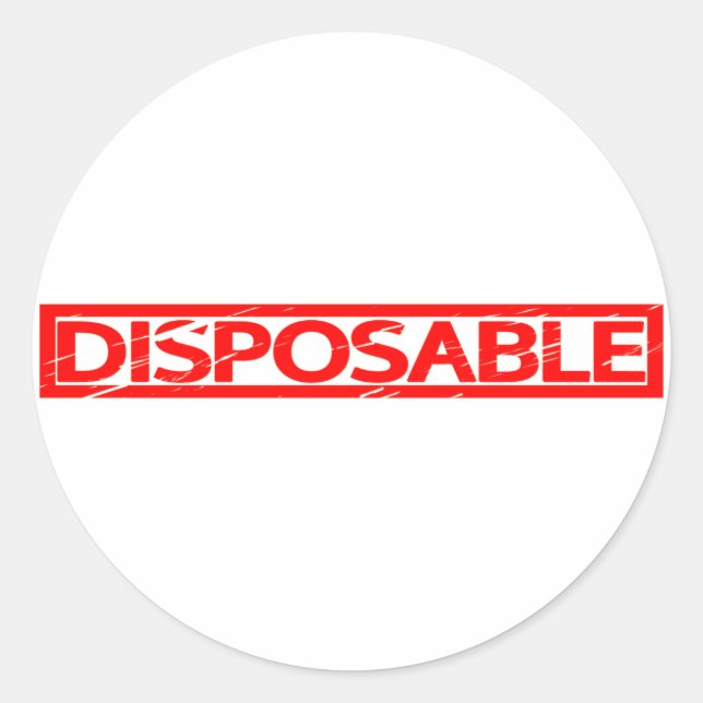 Disposable Stamp Classic Round Sticker (Front)