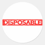 Disposable Stamp Classic Round Sticker