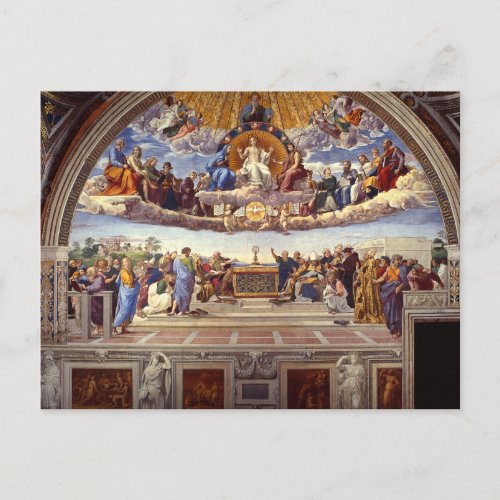 Disputation of the Holy Sacrament by Raphael Postcard