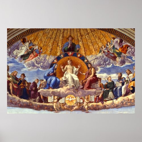 Disputation of the Holy Sacrament by Raphael Poster