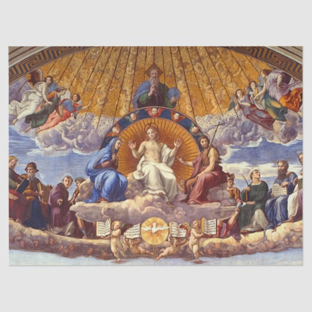 Disputation of the Holy Sacrament by Raphael Tissue Paper (Front)