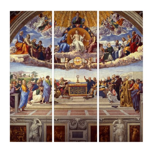 Disputation of the Holy Sacrament by Raphael Triptych