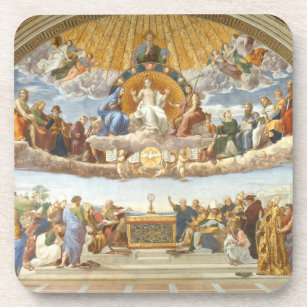 Disputation of the Holy Sacrament, Raphael Sanzio Beverage Coaster