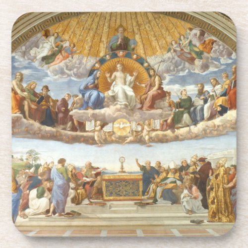 Disputation of the Holy Sacrament Raphael Sanzio Beverage Coaster