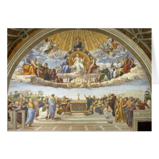 Disputation of the Holy Sacrament, Raphael Sanzio Cards (Front Horizontal)