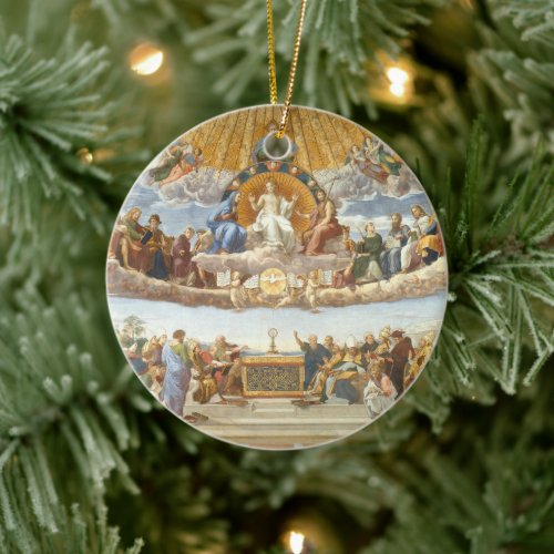Disputation of the Holy Sacrament Raphael Sanzio Ceramic Ornament