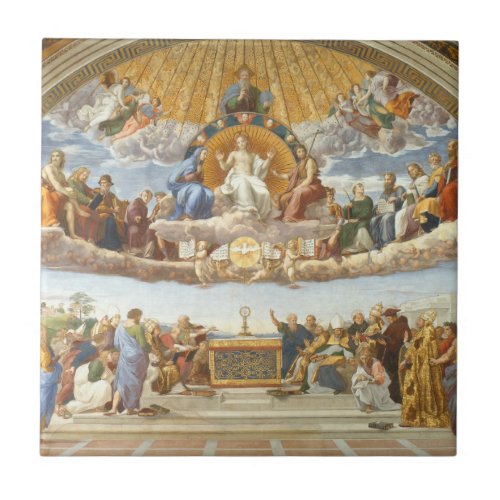 Disputation of the Holy Sacrament Raphael Sanzio Ceramic Tile