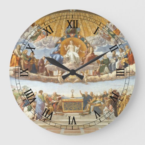 Disputation of the Holy Sacrament Raphael Sanzio Large Clock