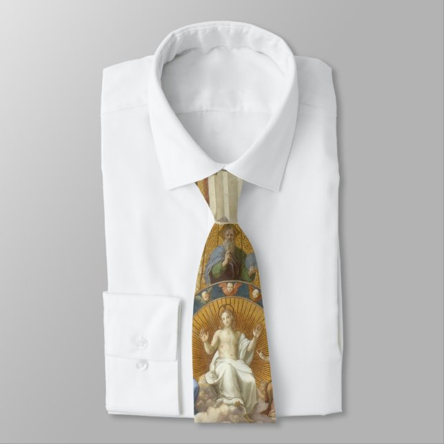 Disputation of the Holy Sacrament, Raphael Sanzio Neck Tie (Tied)