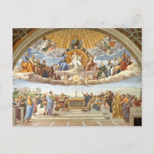 Disputation of the Holy Sacrament Raphael Sanzio Postcard