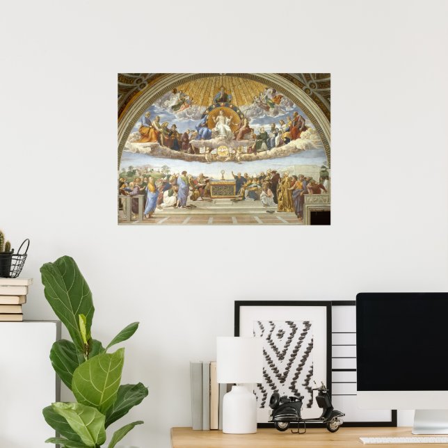 Disputation of the Holy Sacrament, Raphael Sanzio Poster (Home Office)