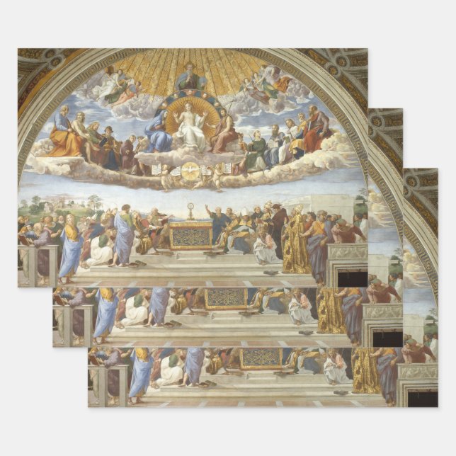 Disputation of the Holy Sacrament, Raphael Sanzio Wrapping Paper Sheets (Set)