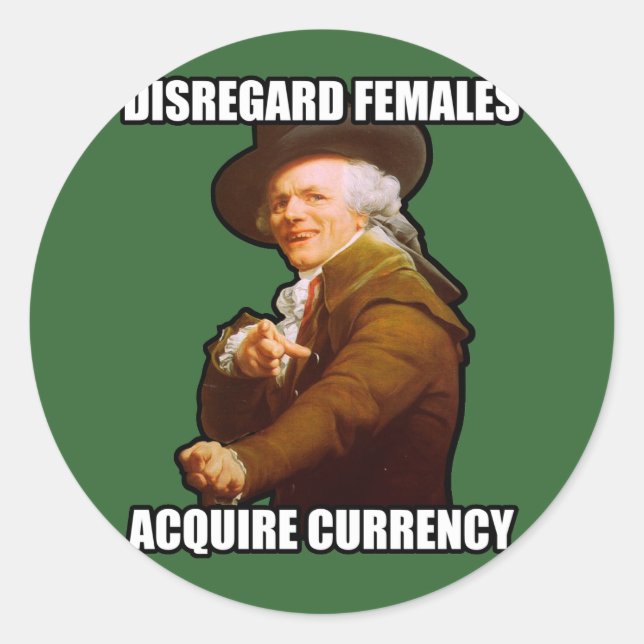 Disregard Females $7.95 (20 pk) Stickers (Front)