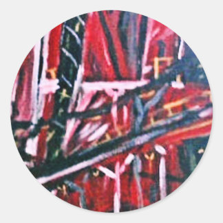 DISREGARDED CITYSCAPE CLASSIC ROUND STICKER