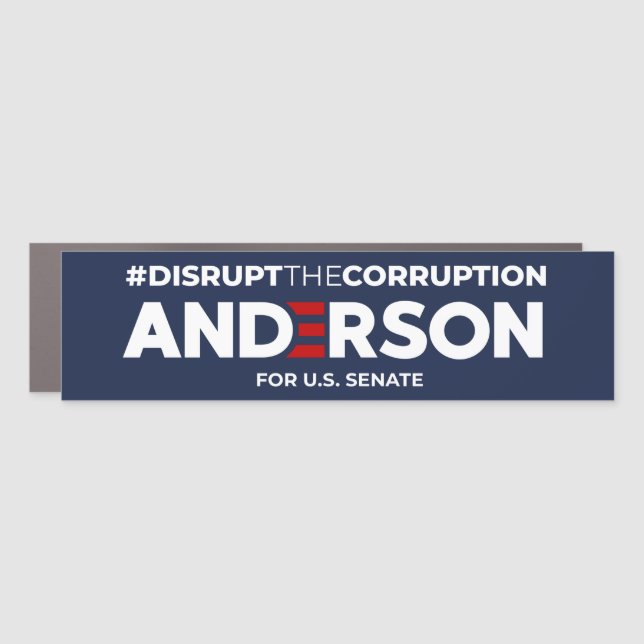 Disrupt the Corruption Bumper Sticker Magnet (Front)