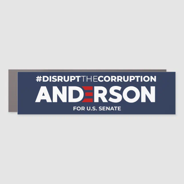 Disrupt the Corruption Bumper Sticker Magnet | Zazzle